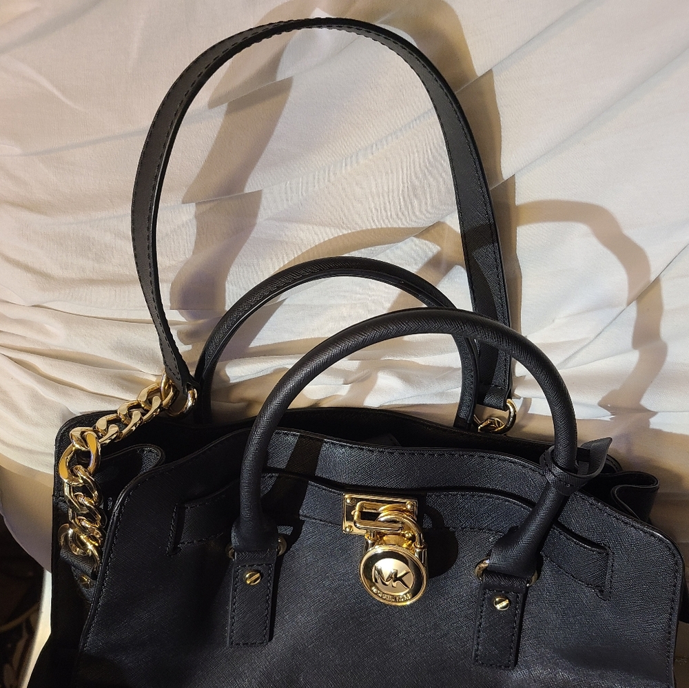 MICHEAL KORS HAMILTON SAFFIANO LEATHER SATCHEL BAG - Picture 8 of 9